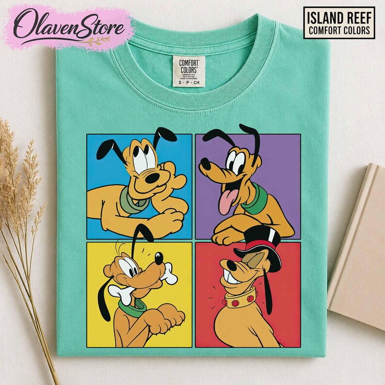 Retro Pluto Dog Shirt, Disney Shirt For Women, Disney Ear Shirt, Women's Unisex Disney T-shirt, Disney Shirt For Kids, Mickey And Pluto