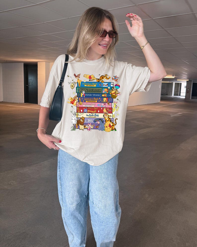 Comfort Colors Disney Winnie the Pooh VHS Tape Shirt, Pooh Bear and Friends T-shirt, Tigger Eeyore Piglet Tee, Vacation Matching Crewneck