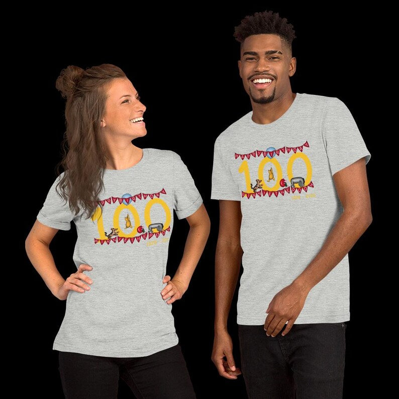 Classic Winnie-the-Pooh’s 100 Birthday T-Shirt – Featuring Piglet, Eeyore & Tigger