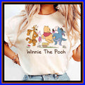 Retro Winnie Pooh And Friends Piglet Tigger Eeyore Disneyland BFF Matching Bestie Tee | Unisex Adult Kid Cotton T-Shirt Hoodie Gift GU809