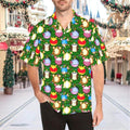 Pooh Christmas Ornaments Adults Kids Button Down Short product image 1