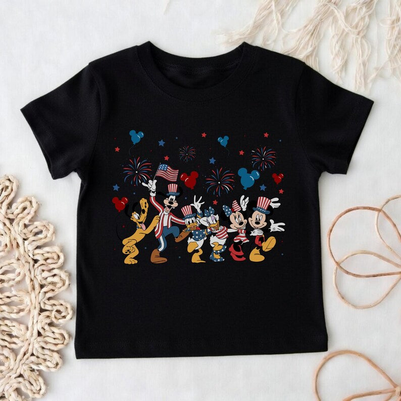 Disney Characters Hearts Shirt, Disney Magical Vacation Tee, Family Disney Love Tee, Mickey Minnie Donald Daisy Goofy Pluto Graphic Tee