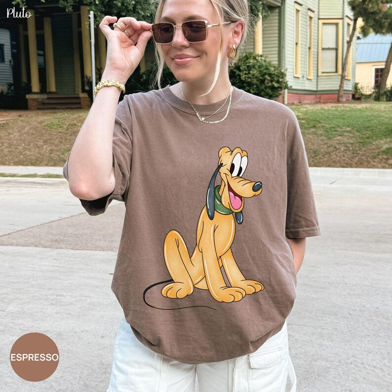 Disney Mickey anc Co Comfort Colors® Shirt, Mickey Minnie Daisy Donald Goofy Pluto Family Matching Tee, Disney Family Trip Retro Shirt