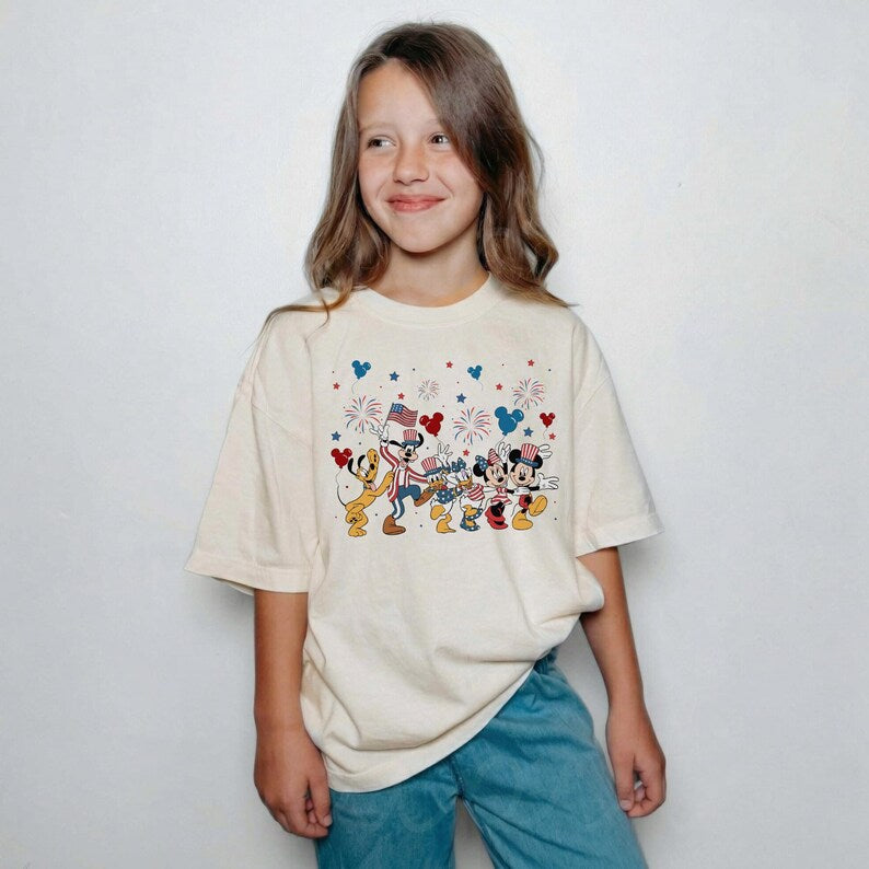 Disney Characters Hearts Shirt, Disney Magical Vacation Tee, Family Disney Love Tee, Mickey Minnie Donald Daisy Goofy Pluto Graphic Tee