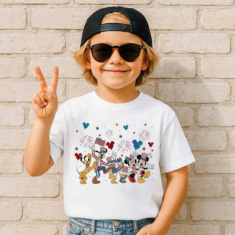 Disney Characters Hearts Shirt, Disney Magical Vacation Tee, Family Disney Love Tee, Mickey Minnie Donald Daisy Goofy Pluto Graphic Tee