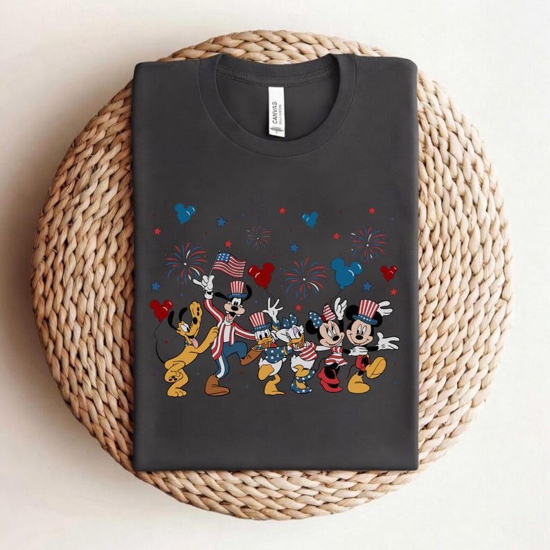 Disney Characters Hearts Shirt, Disney Magical Vacation Tee, Family Disney Love Tee, Mickey Minnie Donald Daisy Goofy Pluto Graphic Tee