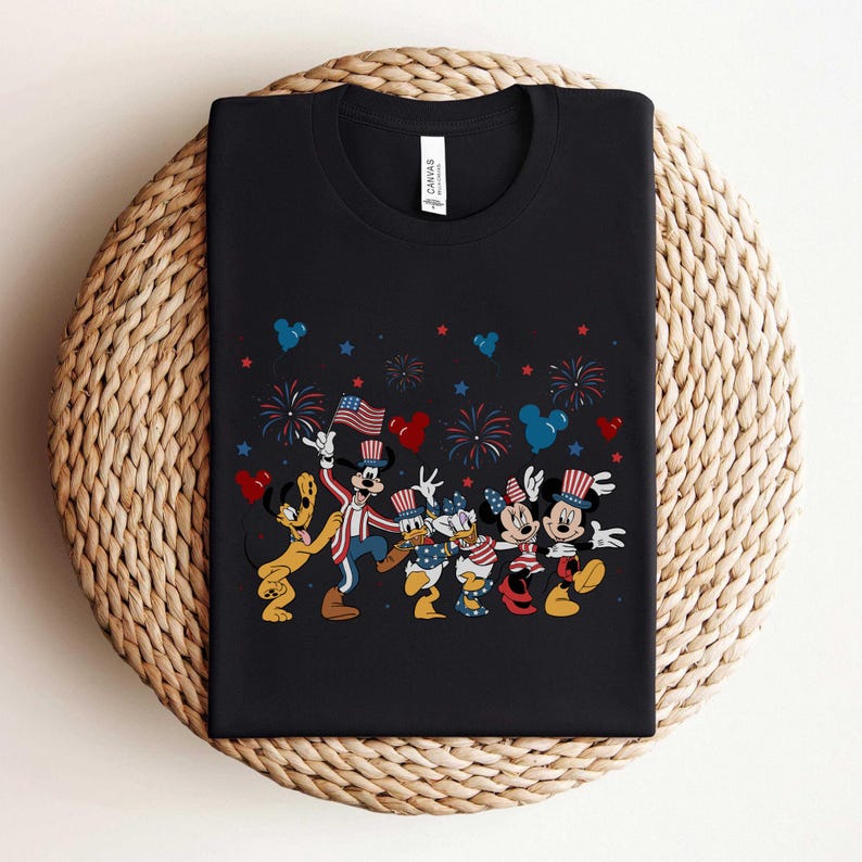 Disney Characters Hearts Shirt, Disney Magical Vacation Tee, Family Disney Love Tee, Mickey Minnie Donald Daisy Goofy Pluto Graphic Tee