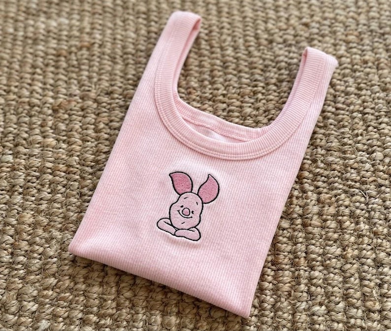 Custom Disney Winnie The Pooh Embroidered Tank Top, Pooh Tigger Piglet Eeyore Watercolor Shirt, Group Matching Disney Tee