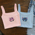 Embroidered Stitch And Angel Couple Spaghetti Strap Tank product image 1