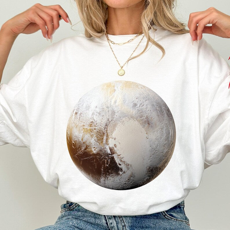 Pluto Planet Shirt, Solar System Graphic Tee, Astronomy T-Shirt, Space Lover Gift, Dwarf Planet Shirt, Science Teacher Tee