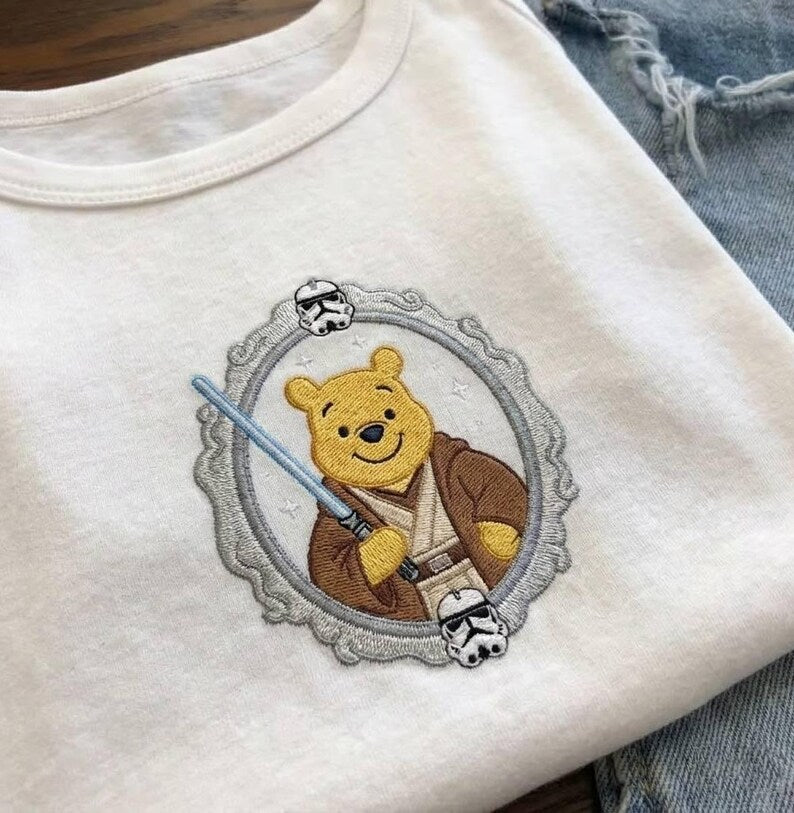 Winnie The Pooh & Star Wars Disney Tank Top, Piglet Eeyore Pooh Tigger Embroidered Tee, Cute Disneyland Graphic Tee, Coquette Disney Outfit