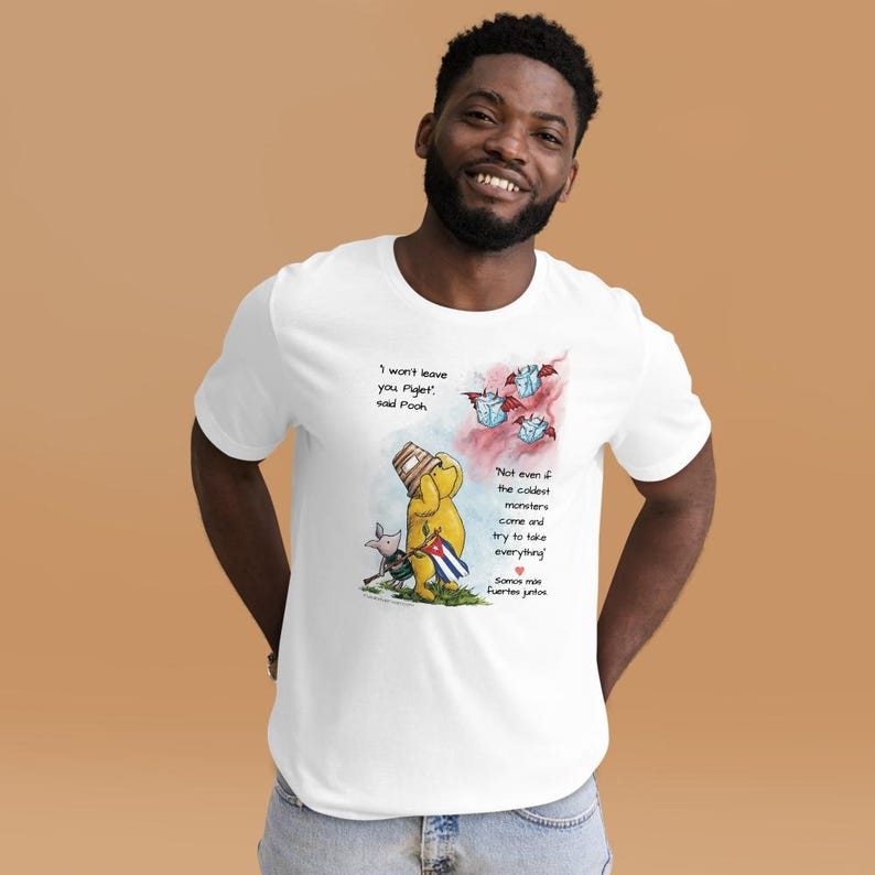 Pooh Piglet Stronger Together Shirt | Support Immigrants | Latino Pride (Cuba, El Salvador, Dominican Republic)
