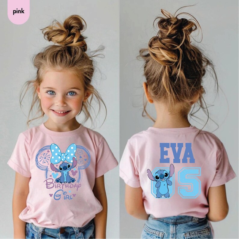 Custom Stitch Birthday Girl Shirt, Matching Birthday Family Shirt, Disney Stitch Bday Party Gift, Disney Birthday Crew Shirt, Birthday Trip