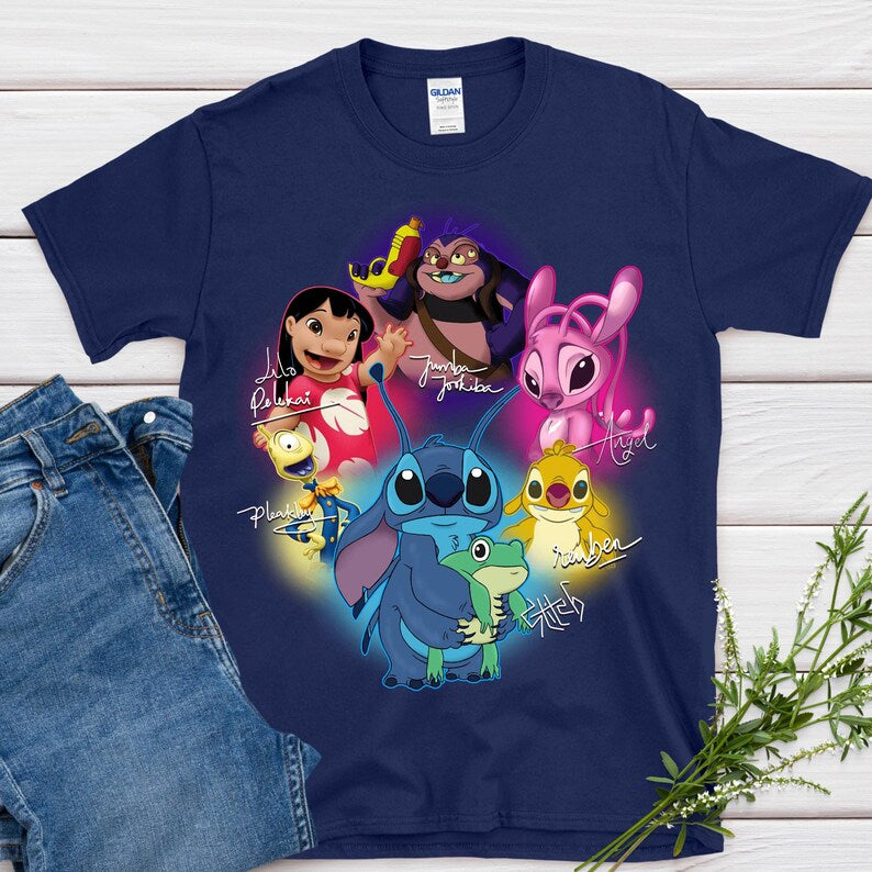 Lilo & Stitch Cartoon PNG | Stitch Angel Jumba Pleakley Reuben PNG | DTF Transfer Design | Disney Inspired Kids Shirt | Heat Press File