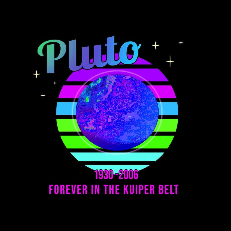 Funny Pluto Shirt Never Forget Science Space Humor Tee