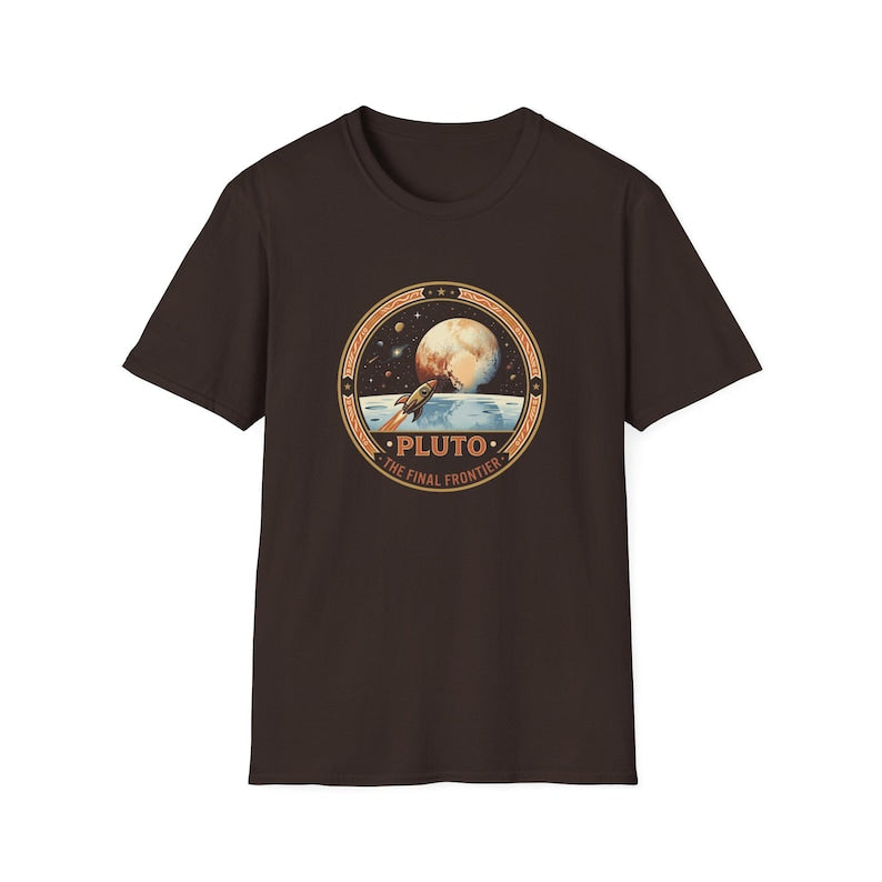 T-Shirt: Retro Pluto Final Frontier Design, Space Lover Cotton Tee