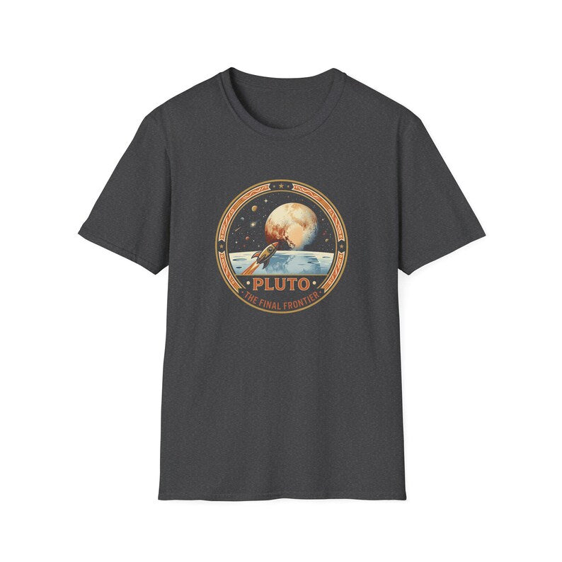 T-Shirt: Retro Pluto Final Frontier Design, Space Lover Cotton Tee