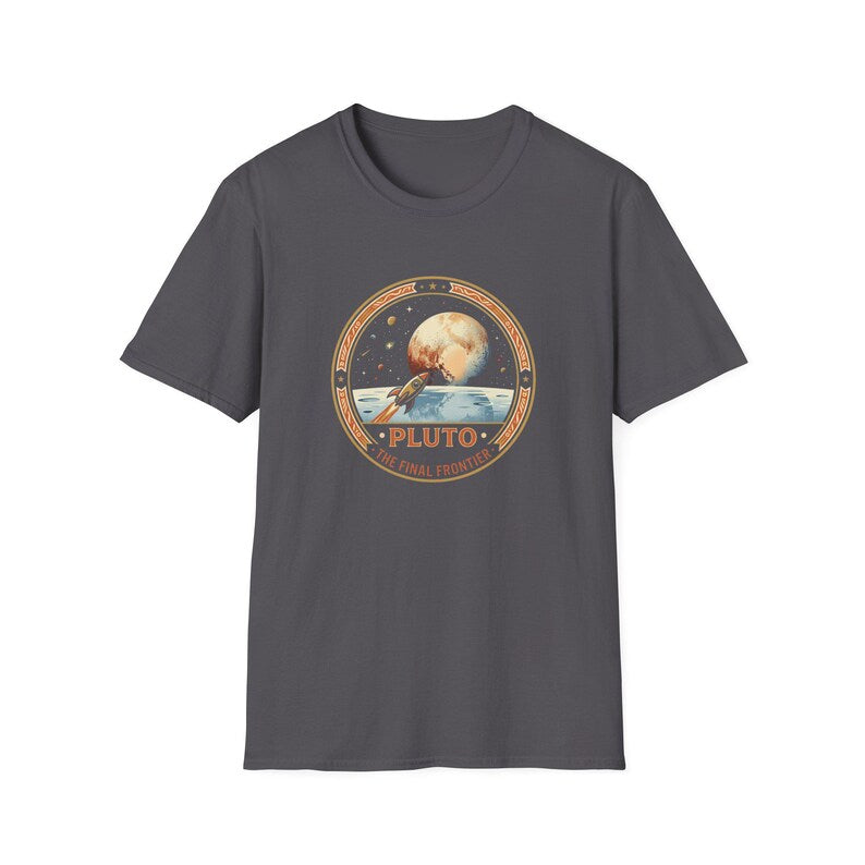 T-Shirt: Retro Pluto Final Frontier Design, Space Lover Cotton Tee