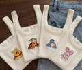 Custom Disney Winnie The Pooh Embroidered Tank Top, Pooh Tigger Piglet Eeyore Watercolor Shirt, Group Matching Disney Tee