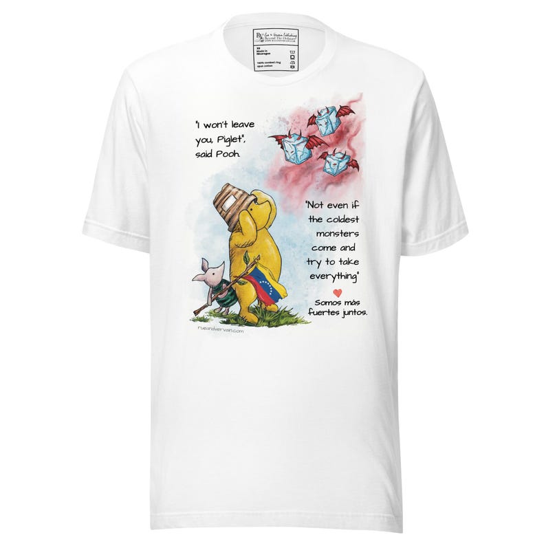 Pooh Piglet Stronger Together Shirt | Support Immigrants | Latino Pride (Cuba, El Salvador, Dominican Republic)