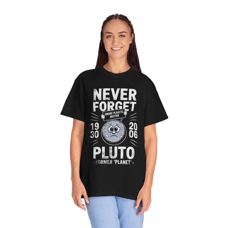 Never Forget Pluto T-shirt | Retro Former Planet Graphic 1930 2006