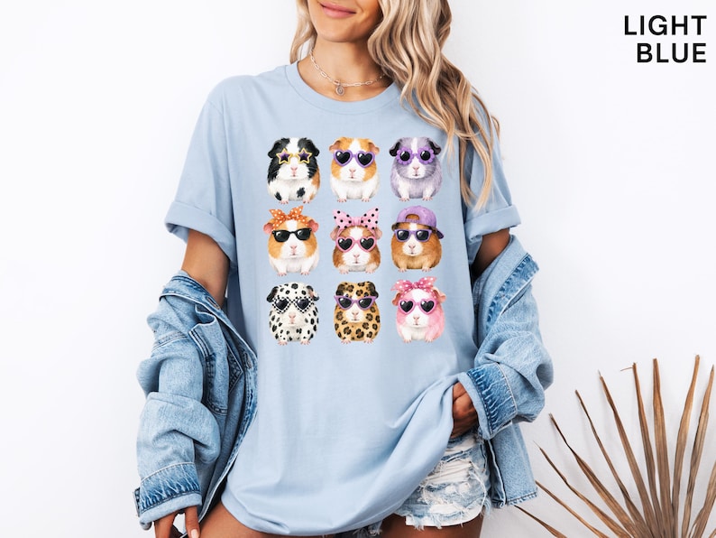 Funny Guinea Pig Shirt, Guinea Pig Lover Tee for Women Girls, Trendy Guinea Pig T-Shirt