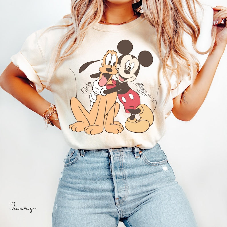 Mickey And Pluto Best Friends Shirt, Pluto Dog Kids Shirt, Kids Disney Pluto Mickey Shirt, Boy's Disney Shirt, Disney Dog Shirt