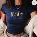 EMBROIDERED Tinker Bell Shirt, Neverland Fairy Princess Shirt, Coquette WDW Disneyland trip Embroidery Lace trim Tank top Baby Tee