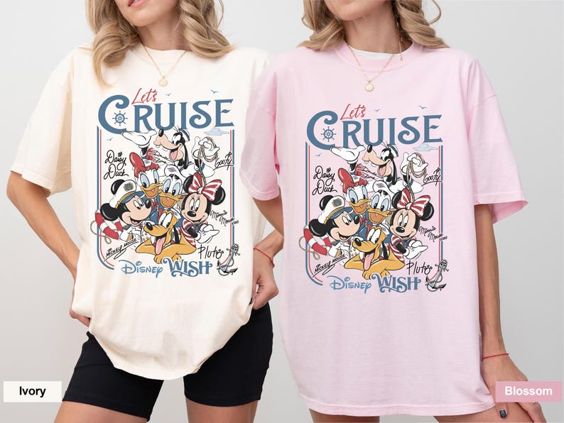 Disney Wish Cruise T-shirt, Family Cruise Vacation Tee, Mickey Minnie Donald Goofy Pluto Shirt, Mickey Minnie Friends Cruise Shirt