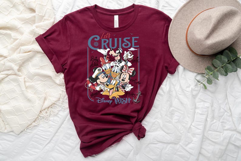 Disney Wish Cruise T-shirt, Family Cruise Vacation Tee, Mickey Minnie Donald Goofy Pluto Shirt, Mickey Minnie Friends Cruise Shirt