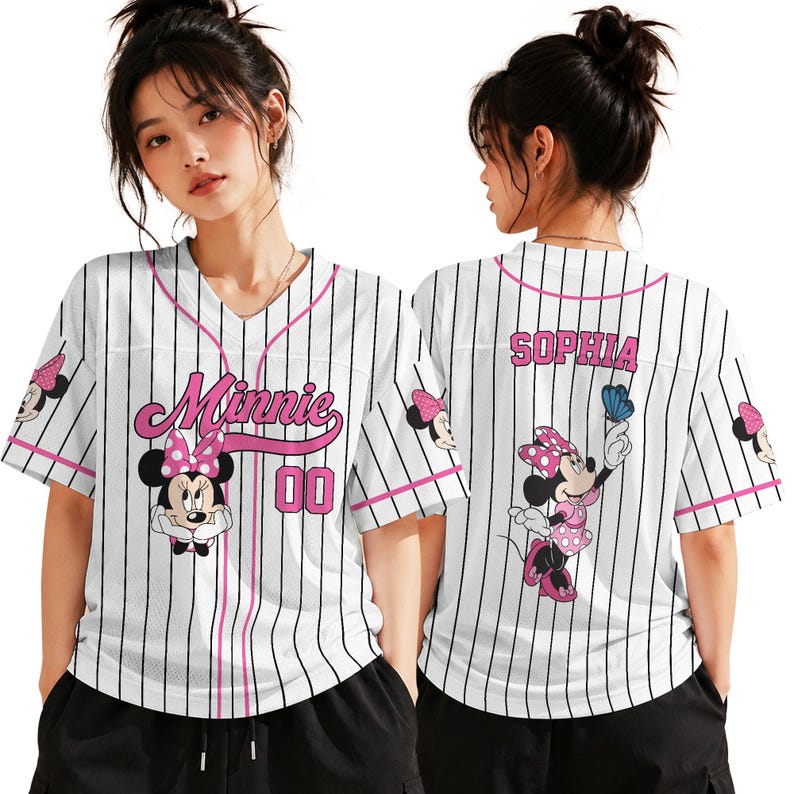 Mickey Character Football Jersey, Personalized Mickey Minnie Donald Daisy Goofy Pluto Soccer Jersey, Custom Name Number Family Jersey Shirt