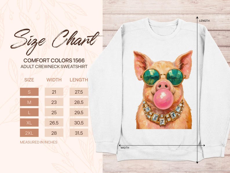 Pig Shirt Comfort Colors® Funny Pig Sweatshirt Bubble Gum Animal Tee Pig Lover Gift Farm Animal Lover Farmhouse Cute Piggy Novelty T-Shirt