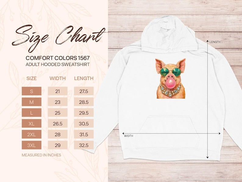 Pig Shirt Comfort Colors® Funny Pig Sweatshirt Bubble Gum Animal Tee Pig Lover Gift Farm Animal Lover Farmhouse Cute Piggy Novelty T-Shirt