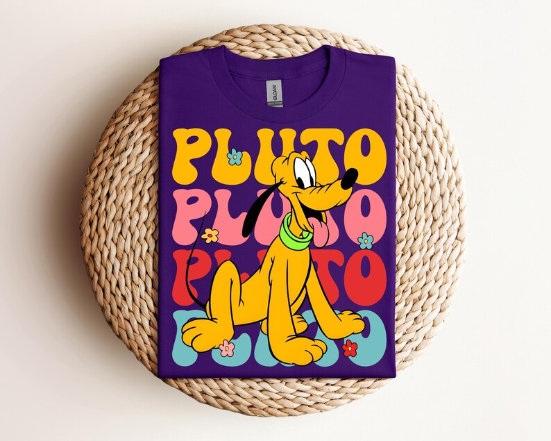 Pluto T-shirt, Vacation Shirt, Family Shirts, Checkered Pluto Shirt