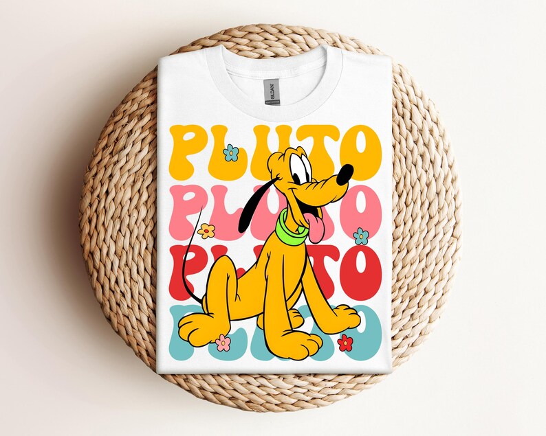 Pluto T-shirt, Vacation Shirt, Family Shirts, Checkered Pluto Shirt