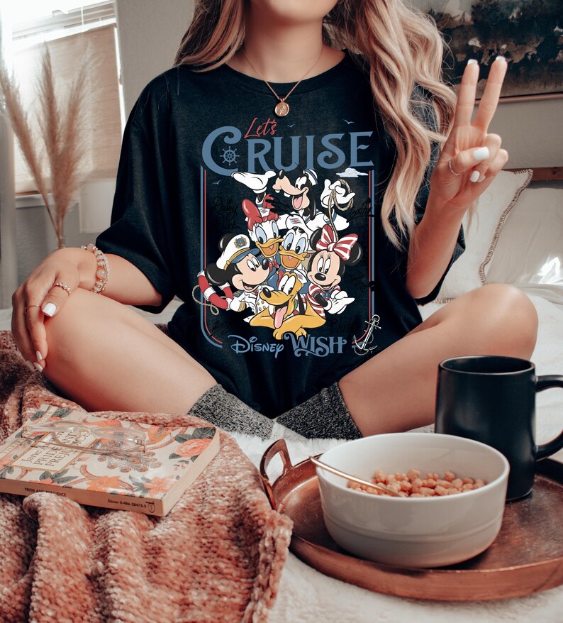 Disney Wish Cruise T-shirt, Family Cruise Vacation Tee, Mickey Minnie Donald Goofy Pluto Shirt, Mickey Minnie Friends Cruise Shirt
