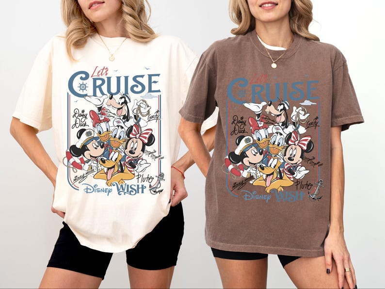 Disney Wish Cruise T-shirt, Family Cruise Vacation Tee, Mickey Minnie Donald Goofy Pluto Shirt, Mickey Minnie Friends Cruise Shirt