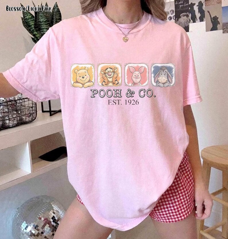 Disney Pooh & Co. Est. 1926 Shirt, Winnie the Pooh Friends Tee, Tigger Piglet Eeyore Shirt, Cute Disney Family Matching Vacation Tee