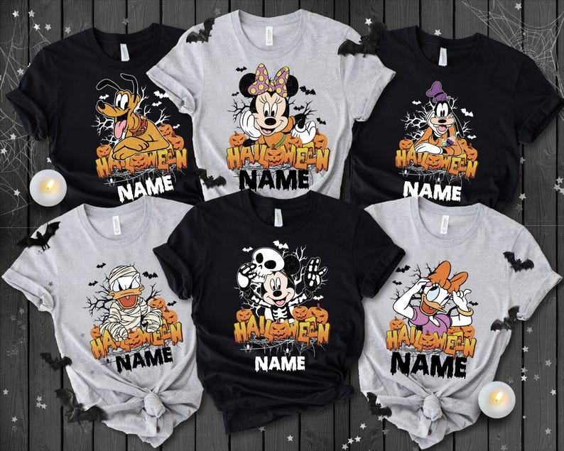 Disney Family Halloween Shirts 2026, Goofy Pluto Halloween Shirt, Matching Disney World Trip Family Outfits