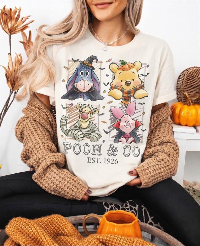 Retro Comfort Colors Winnie the Pooh & Friends Halloween product image 5