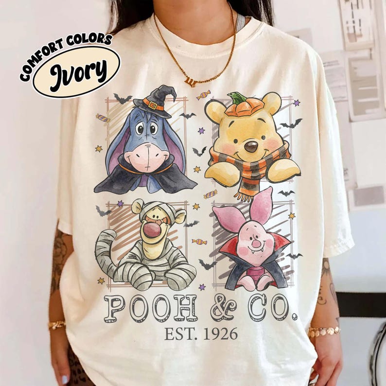Retro Comfort Colors Winnie the Pooh & Friends Halloween product image 2