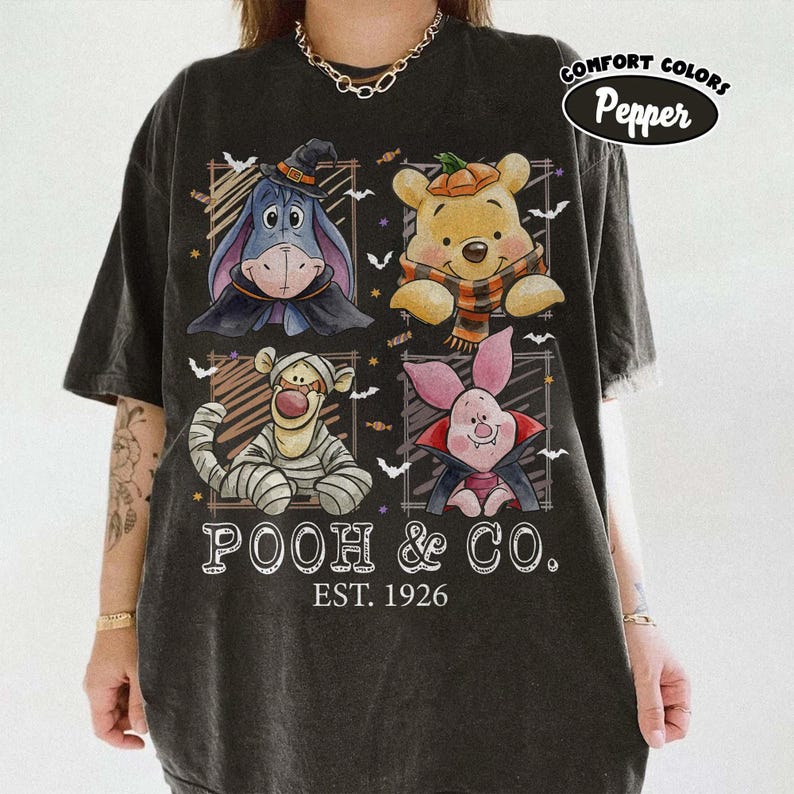 Retro Comfort Colors Winnie the Pooh & Friends Halloween product image 3