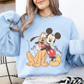 Mickey Mouse Pluto Sweatshirt, Disney Best Friends Hoodie, Vintage Cartoon Pullover, Cute Theme Park Vacation Gift