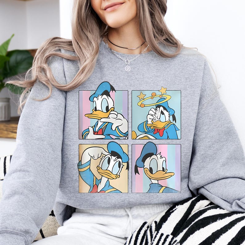 Disney Characters Sweatshirt Hoodie, Mickey Minnie Donald Daisy Goofy Pluto Shirt, Vintage Cartoon Crewneck, Disney Family Trip Gift