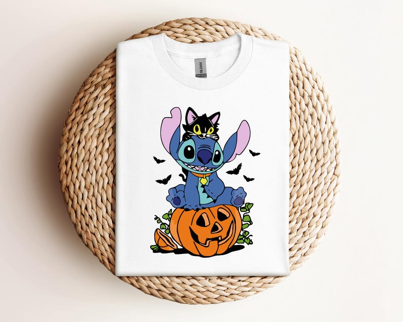 Disney Stitch Halloween Shirt, Cartoon Character Tee