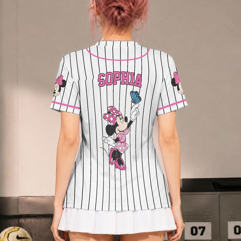 Mickey Character Football Jersey, Personalized Mickey Minnie Donald Daisy Goofy Pluto Soccer Jersey, Custom Name Number Family Jersey Shirt