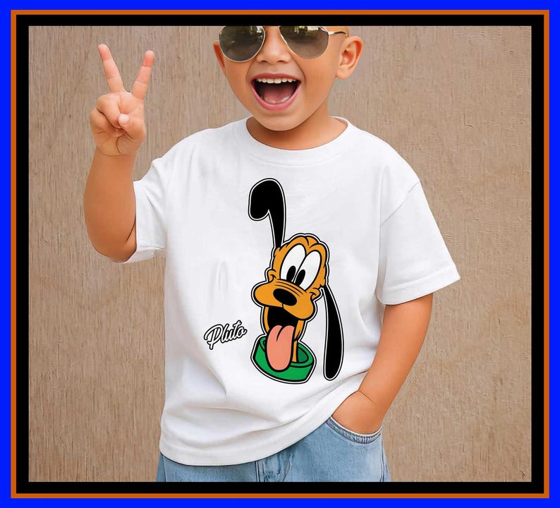 Pluto Dog T Shirt Retro Cartoon Character Shirt Happy Dog Graphic Tee Disney Vacation Apparel Gift for Dog Lovers Mickey Friends Shirt OP211