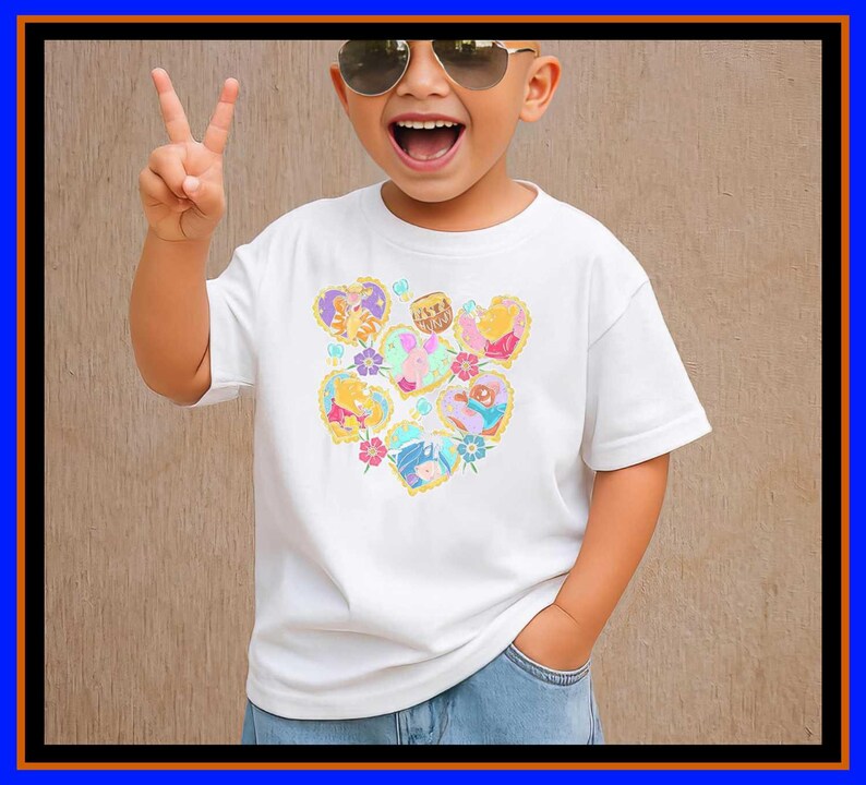 Cute Bear and Friends Heart Shirt Pastel Hundred Acre Wood Tee Tigger Piglet Eeyore Roo Honey Pot Gift for Her Hoodie OP251