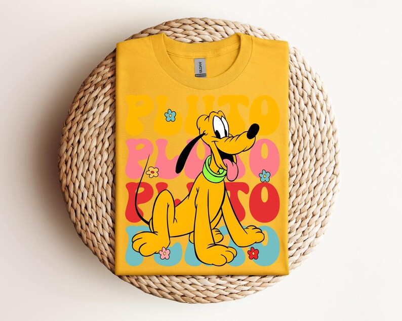 Pluto T-shirt, Vacation Shirt, Family Shirts, Checkered Pluto Shirt