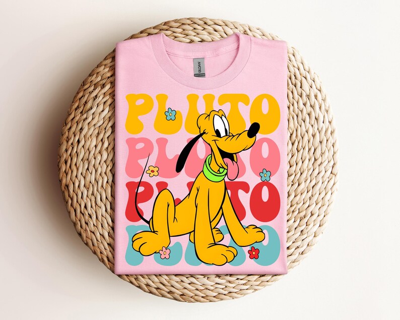 Pluto T-shirt, Vacation Shirt, Family Shirts, Checkered Pluto Shirt